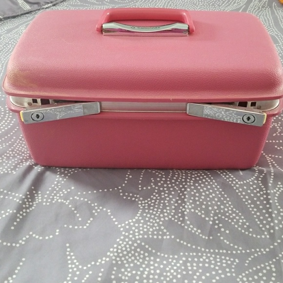 Vintage Samsonite Brown Train Case With Tray Samsonite Carry On Brown Luggage Brown Traincase Make Up Bag Craft Storage Doll Case